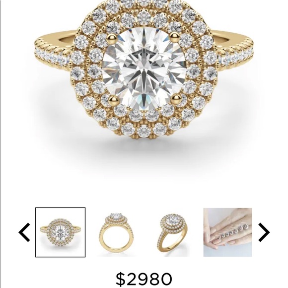 Diamond Nexus Dubai Round Cut Ring - 2.04 ct center 2.58 tcw 14K Yellow Gold - Picture 6 of 6